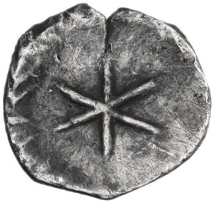 reverse: Justinian I (527-565).. AR Quarter Siliqua. Ravenna mint. Struck 552-565