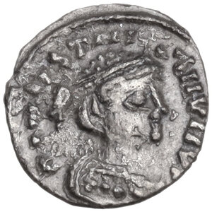 obverse: Justinian I (527-565).. AR Quarter Siliqua, Ravenna mint