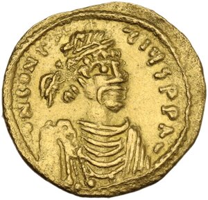 obverse: Constantine IV Pogonatus (668-685).. AV Semissis. Constantinople mint. Struck 669-circa 674