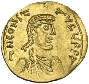 obverse: Constantine IV, Pogonatus (668-685). AV Tremissis, Syracuse mint, 670-674 A.D