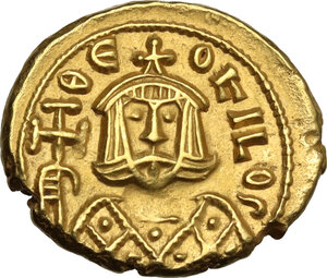 obverse: Theophilus (829-842).. AV Solidus, Syracuse mint