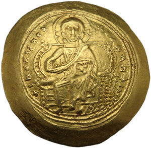 obverse: Constantine IX Monomachus (1042-1055 AD).. AV Histamenon Nomisma, Constantinople mint