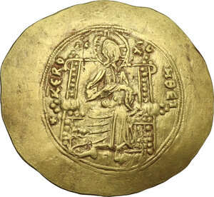 obverse: John II Comnenus (1118-1143).. AV Hyperpyron. Constantinople mint, c. 1137-1143