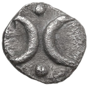 obverse: Southern Apulia, Tarentum. AR Hemiobol, c. 280-228 BC