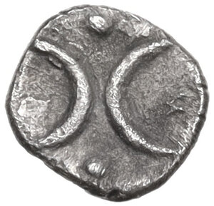 reverse: Southern Apulia, Tarentum. AR Hemiobol, c. 280-228 BC