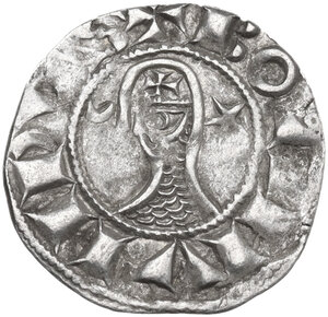 obverse: Antioch.  Bohemond III, Majority (1163-1201). BI Denier