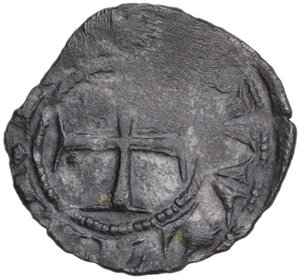 obverse: Berignone.  Ranieri III Belforti Vescovo di Volterra (1301-1321). Denaro piccolo o picciolo