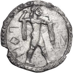 obverse: Lucania, Poseidonia-Paestum. AR Nomos, c. 510 BC