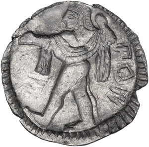 reverse: Lucania, Poseidonia-Paestum. AR Nomos, c. 510 BC