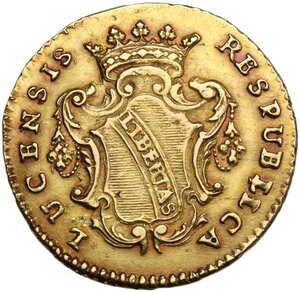 obverse: Lucca.  Repubblica (1369-1799). Da 2 scudi o doppia 1750