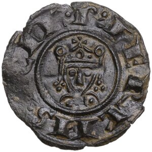 reverse: Messina.  Federico II di Svevia (1197-1250).. Mezzo denaro 1228-1229