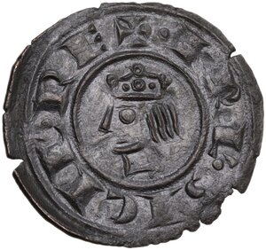 reverse: Messina.  Federico II di Svevia (1197-1250).. Denaro c. 1225