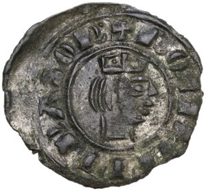reverse: Messina o Brindisi.  Federico II di Svevia (1197-1250). Mezzo denaro c. 1243