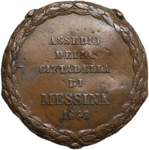 reverse: Messina. Medaglia 1848 per l assedio della città