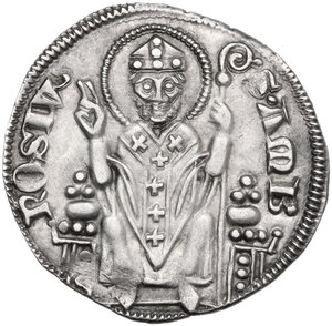 reverse: Milano.  Prima Repubblica (1250-1310). Ambrosino ridotto da 8 denari