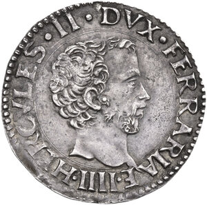 obverse: Modena.  Ercole II d Este (1534-1559). Bianco da 10 soldi