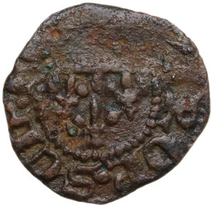 obverse: Napoli.  Carlo II d Angiò (1285-1289).. Mezzo denaro gherardino
