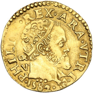obverse: Napoli.  Filippo II di Spagna (1554-1598).. Scudo 1582
