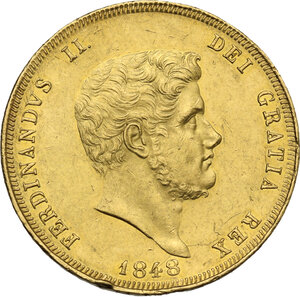 obverse: Napoli.  Ferdinando II di Borbone (1830-1859). 30 ducati o decupla 1848