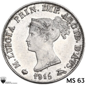 obverse: Parma.  Maria Luigia d Austria (1815-1847). Da 5 soldi 1815