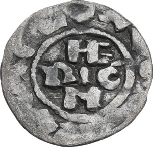 obverse: Pavia.  Enrico IV di Franconia (1106-1105). Denaro