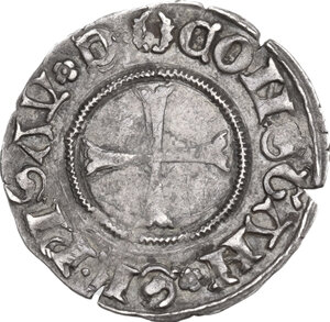 obverse: Pesaro.  Costanzo Sforza (1447-1483).. Terzo di grosso con lettere semigotiche