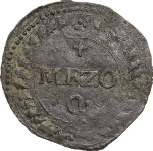 reverse: Pesaro.  Francesco Maria II della Rovere (1574-1624). Mezzo quattrino