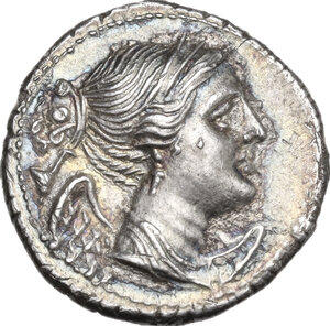 obverse: Bruttium, Brettii. AR Drachm, c. 216-214 BC. Second Punic War issue