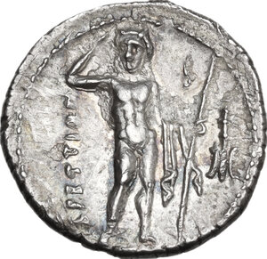 reverse: Bruttium, Brettii. AR Drachm, c. 216-214 BC. Second Punic War issue