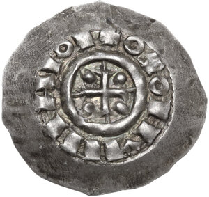 obverse: Venezia.  Ottone II o III di Sassonia (973-1002). Denaro scodellato