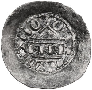 reverse: Venezia.  Enrico III di Franconia (1039-1056). Denaro scodellato