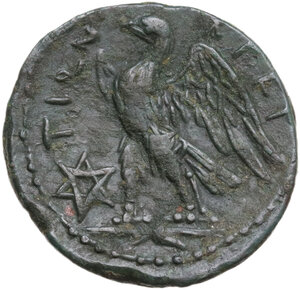 reverse: Bruttium, The Brettii. AE Unit (Didrachm), c. 208-203 BC