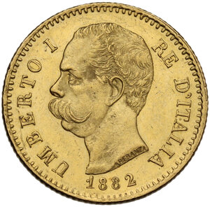obverse: Umberto I (1878-1900). 20 lire 1882