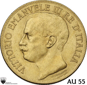 obverse: Vittorio Emanuele III (1900-1943). 50 lire 1911