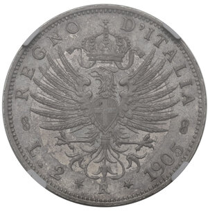 reverse: Vittorio Emanuele III (1900-1943). 2 lire 1905