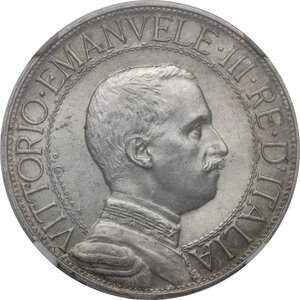 obverse: Vittorio Emanuele III (1900-1943). 2 lire 1911