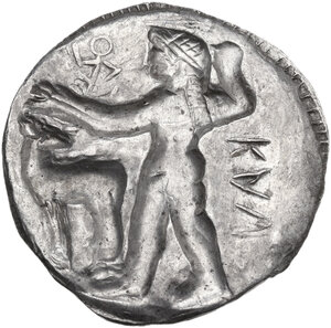 reverse: Bruttium, Kaulonia. AR Nomos, c. 500-480 BC