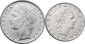 obverse: 100 lire e 50 lire 1956