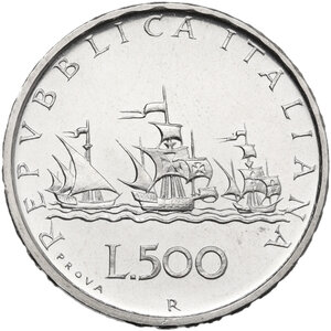 reverse: 500 lire 1957 Prova