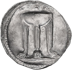 reverse: Bruttium, Kroton. AE Nomos, c. 530-500 BC
