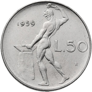 reverse: 50 lire 1959