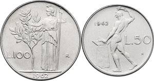 reverse: 100 lire e 50 lire 1962