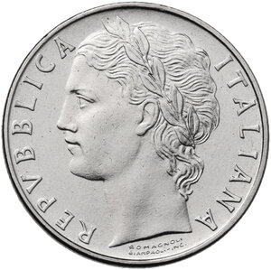 obverse: 100 lire 1972 barra obliqua