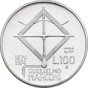 reverse: 500 lire 1974 Guglielmo Marconi Prova