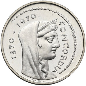 obverse: 1000 lire 1974 centenario Roma Capitale Prova