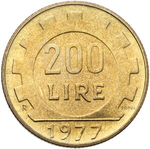reverse: 200 lire 1977 Prova