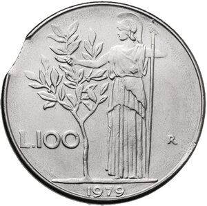 reverse: 100 lire 1979 tondello tranciato