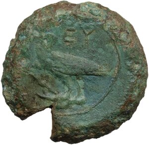 reverse: Bruttium, Kroton. AE Trichalkon, c. 420-376 BC