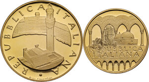 obverse: 100000 e 50000 lire 1998 650° anniversario della torre del Mangia e 850° anniversario della Chiesa di San Giovanni degli Eremiti