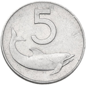 reverse: 5 lire senza data